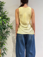 Dixie - Top scollo a V paglierino