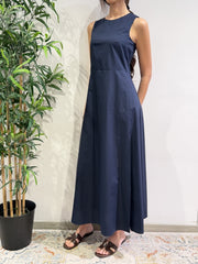 Vicolo - Vestito spacco laterale blu