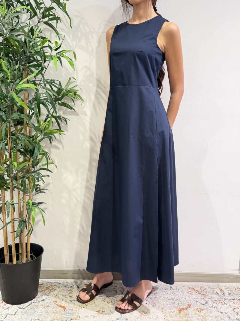 Vicolo - Vestito spacco laterale blu