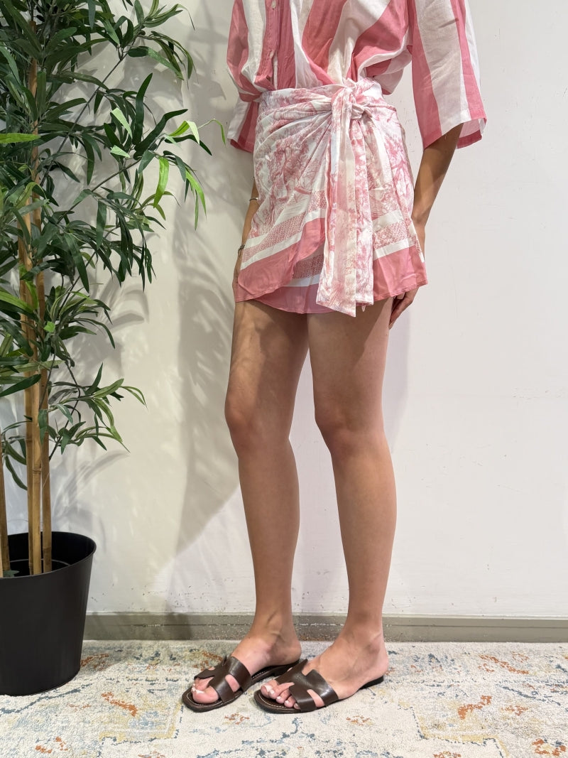 Tensione In - Gonna corta portafoglio jungle rosa