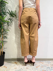 Motel - Pantalone barrel cammello