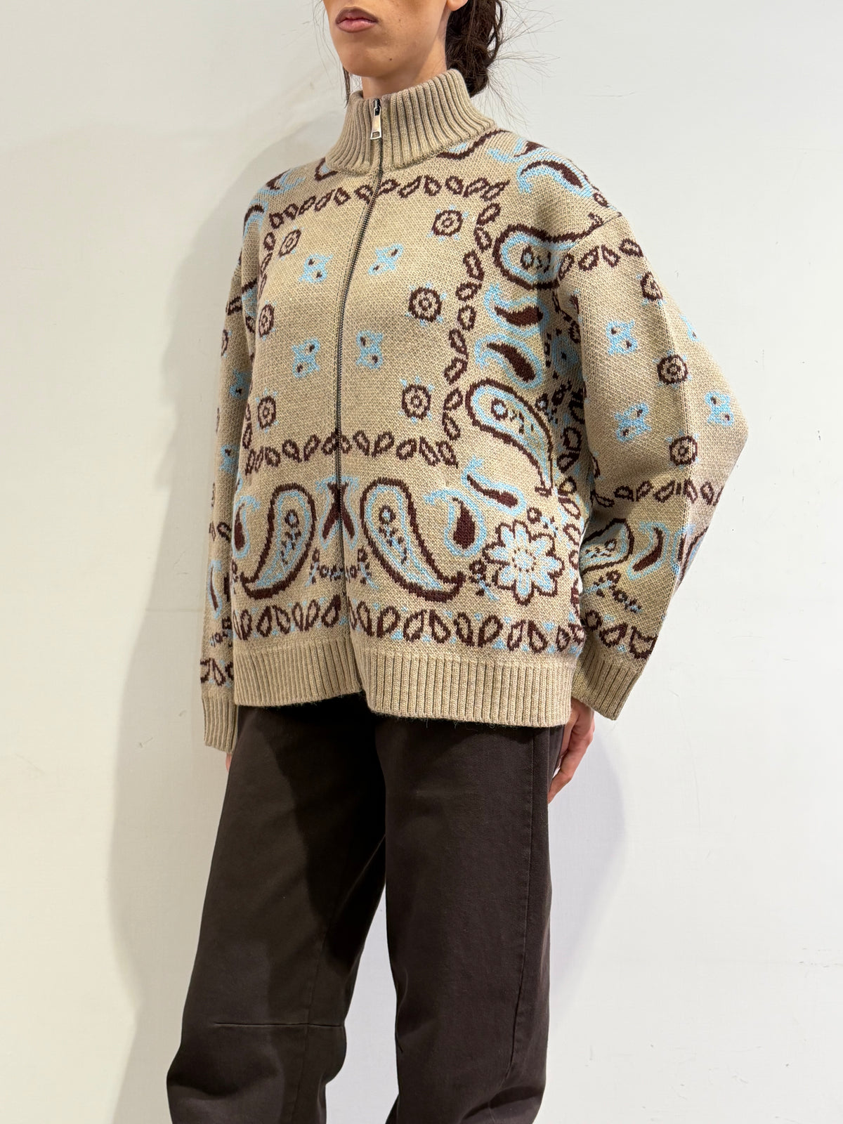Motel - Cardigan fantasia cashmere beige