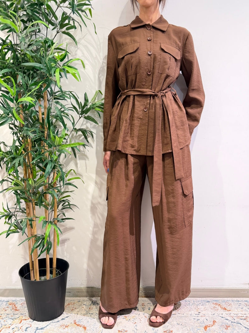 Motel - Completo camicia e pantalone cargo moro