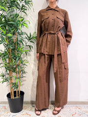 Motel - Completo camicia e pantalone cargo moro