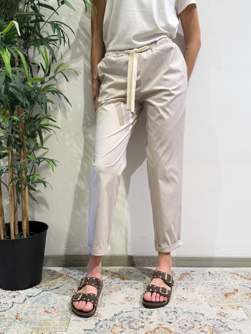 Vicolo - Pantalone in popeline beige