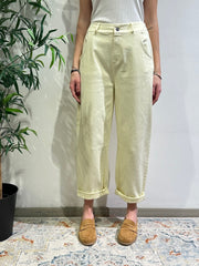 Motel - Pantalone barrel paglierino