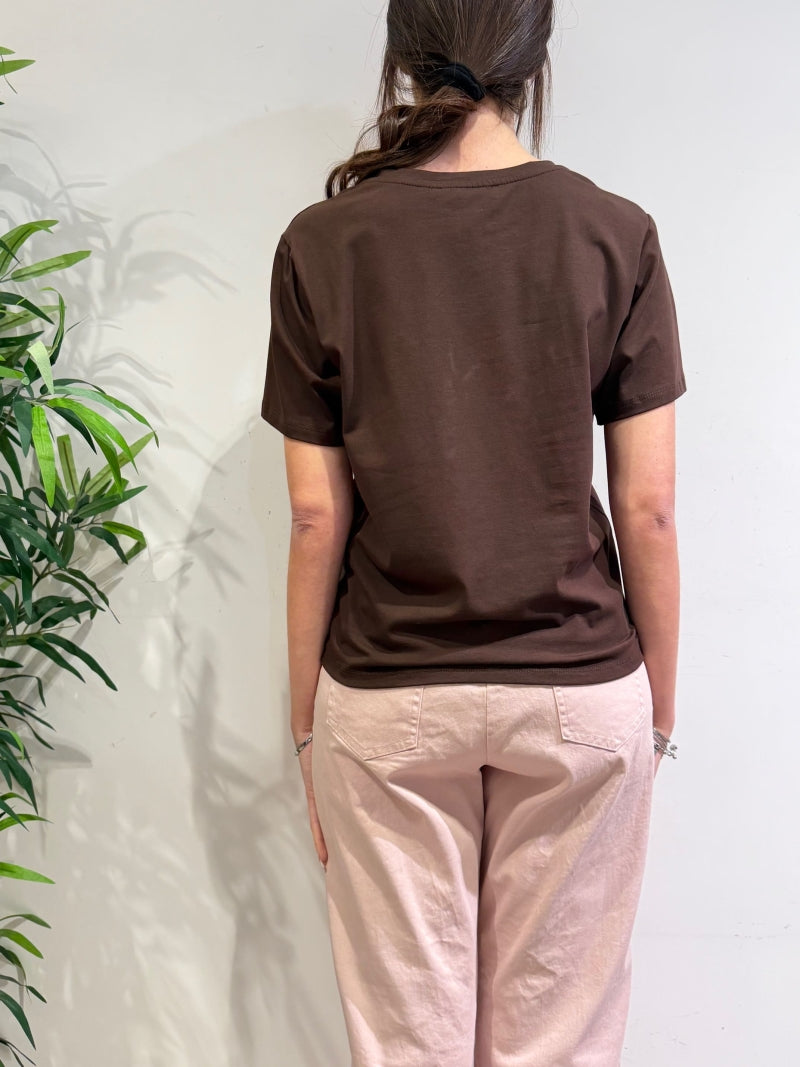 Le Streghe - T-Shirt con paillettes moro