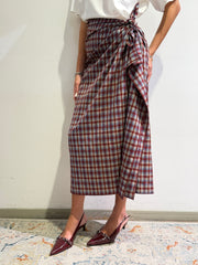 Haveone - Gonna pareo check bordeaux e celeste