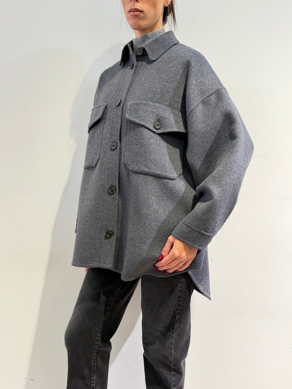 Vicolo - Cappotto overshirt antracite