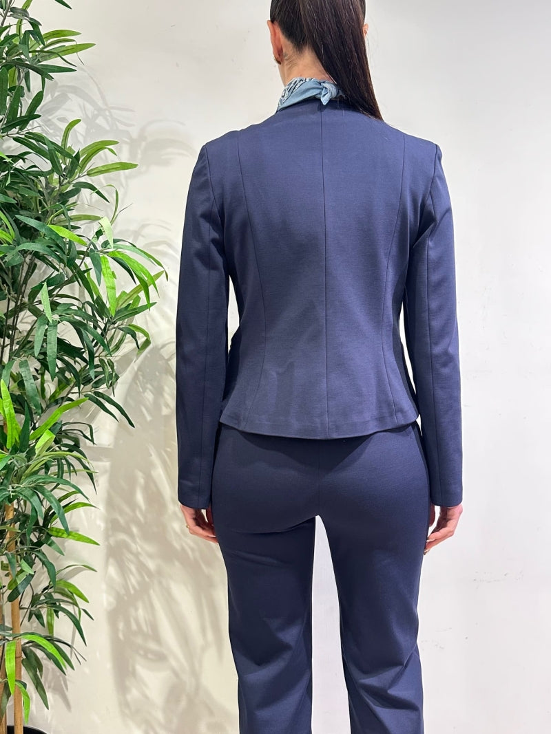 Tensione In - Giacca punto milano bottoni dorati blu