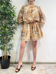 Dixie - Vestito fantasia cashmere cipria
