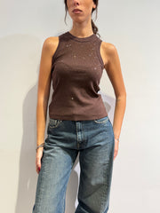 Vicolo - Top con strass moro