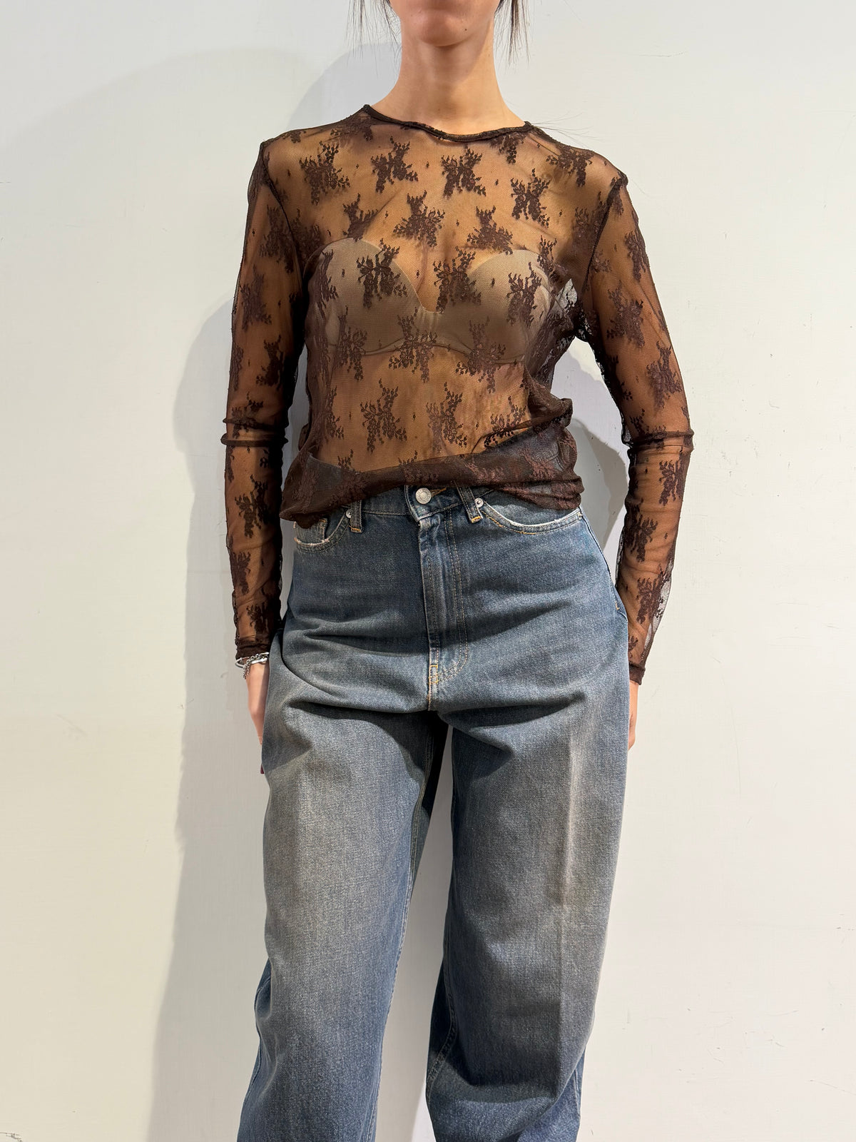 Dixie - Maglia pizzo moro