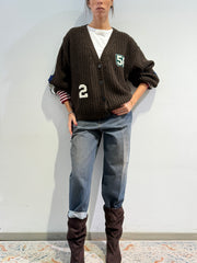 Vicolo - Cardigan con patch moro