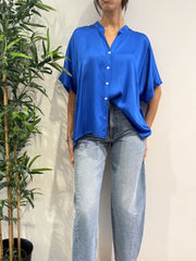 Motel - Camicia in satin royal