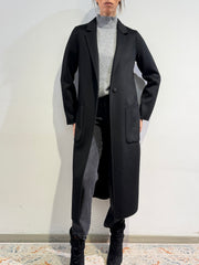 Vicolo - Cappotto lungo un bottone nero