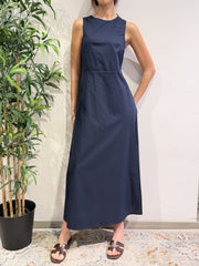 Vicolo - Vestito spacco laterale blu