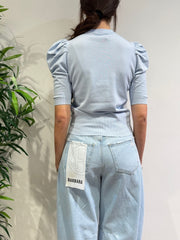 Haveone - Maglia manica a sbuffo celeste