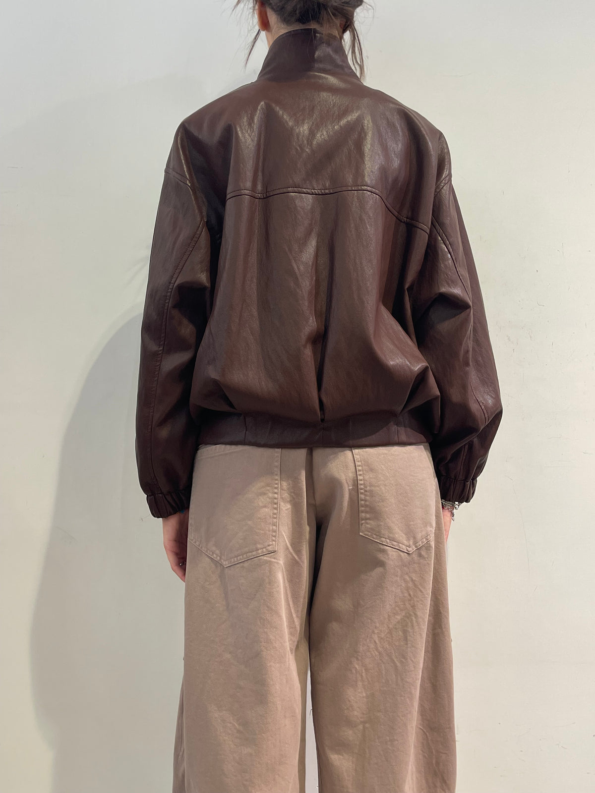 Le streghe - Bomber in ecopelle bordo