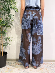 Motel - Pantalone fantasia palme moro