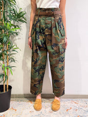 Vicolo - Pantalone cargo con pinces camouflage militare