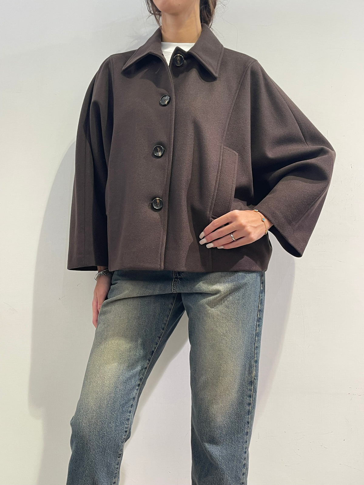 Souvenir - Giacca collo camicia moro