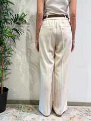 Motel - Pantalone con elastico dietro panna
