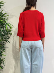 Kontatto - Maglia boxy rossa