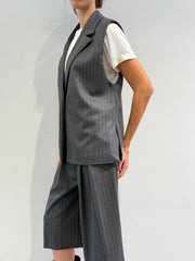 Tensione In - Gilet gessato grigio