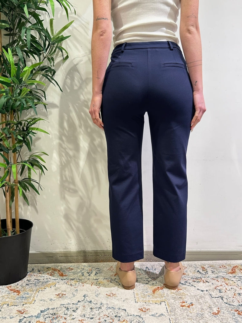 Tensione In - Pantalone punto milano slim fit blu