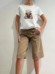 Vicolo - bermuda in jeans tabacco