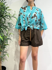 Tensione In - Camicia in mussola fantasia acqua e moro