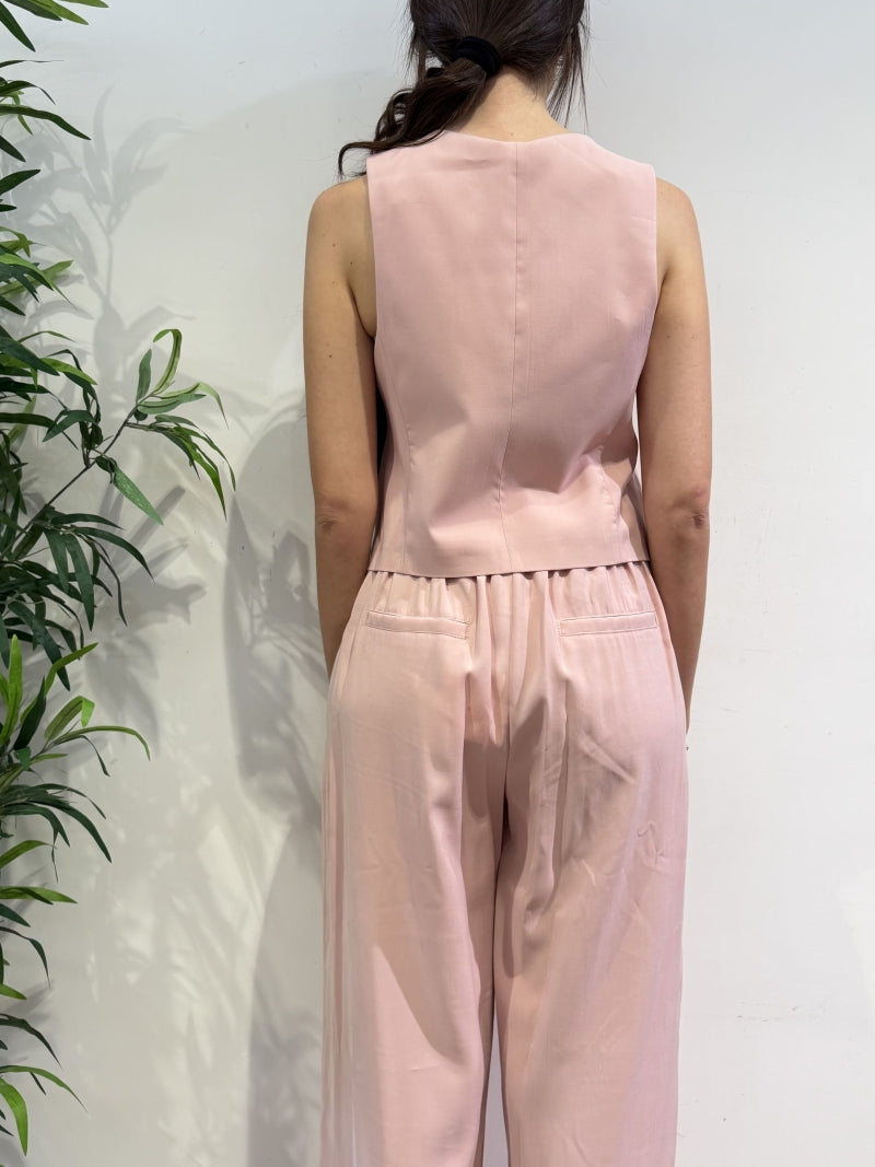 Tensione In - Completo gilet e pantalone rosa