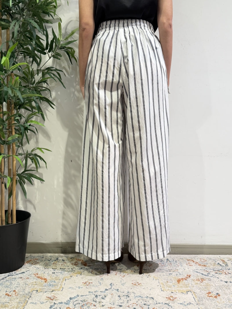 Tensione In - Pantalone palazzo righe bianco e nero