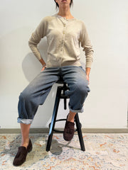 Vicolo - Cardigan con bottoni gioiello beige