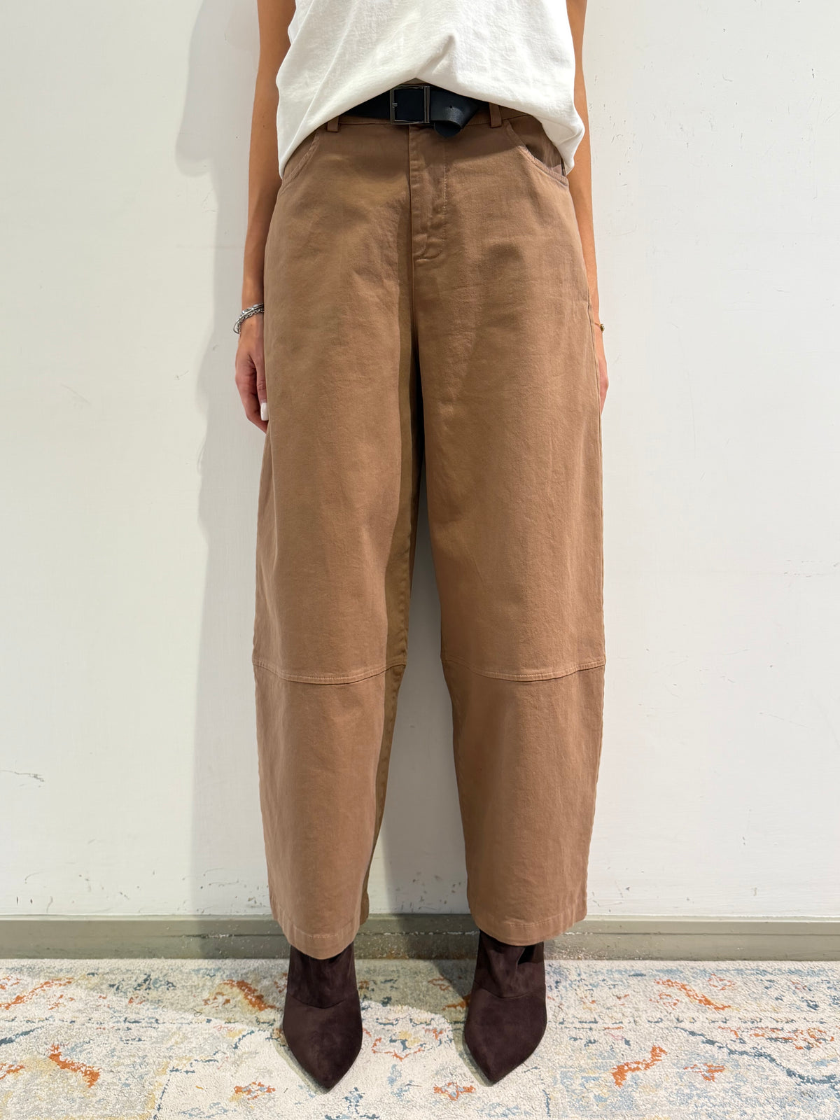 Le Streghe - Pantalone dritto tabacco