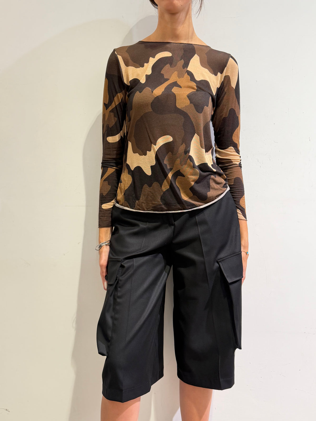 Haveone - Maglia fantasia camouflage moro