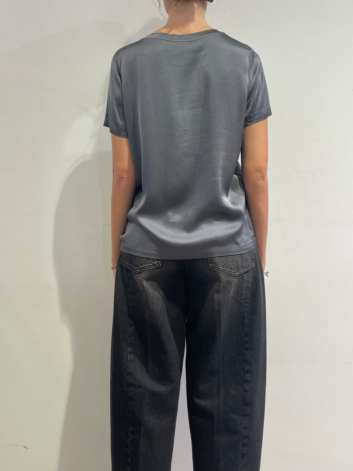 Vicolo - T-shirt satin grigio