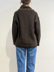 Vicolo - Cardigan cowboy moro