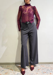 Motel - Blusa in pizzo magenta