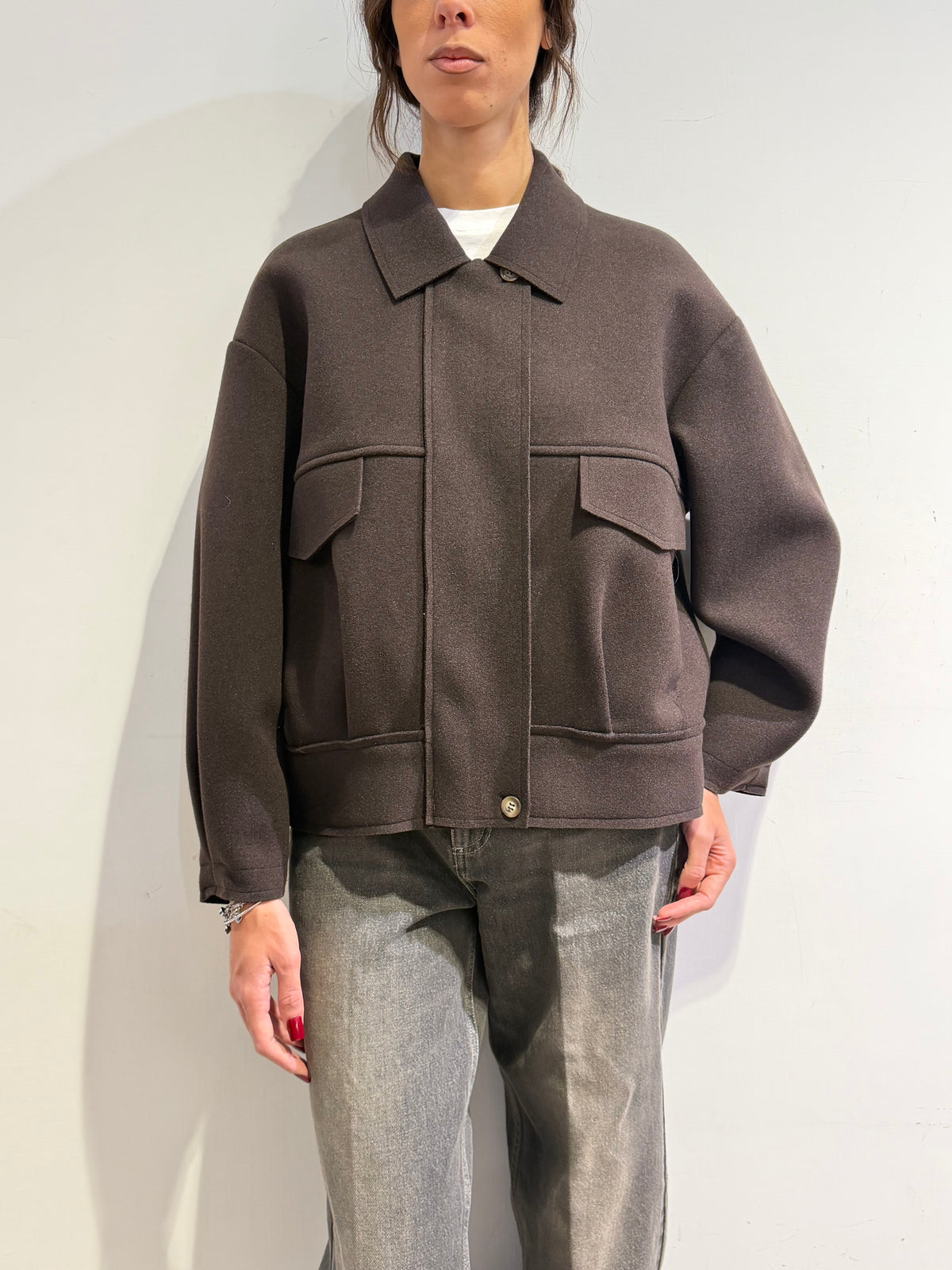 Le Streghe - Bomber in panno moro
