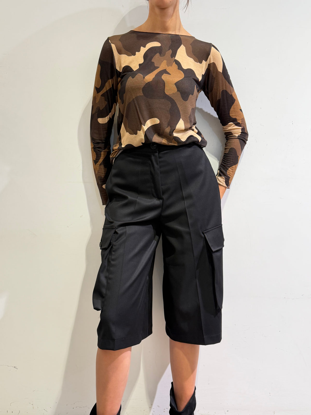 Haveone - Maglia fantasia camouflage moro