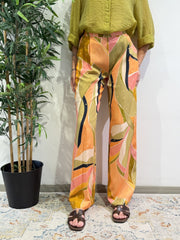 Dixie - Pantalone fantasia astratta multicolor