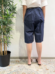 Le Streghe - Bermuda con elastico dietro blu