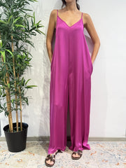Motel - Tuta satin bretelle bougainville