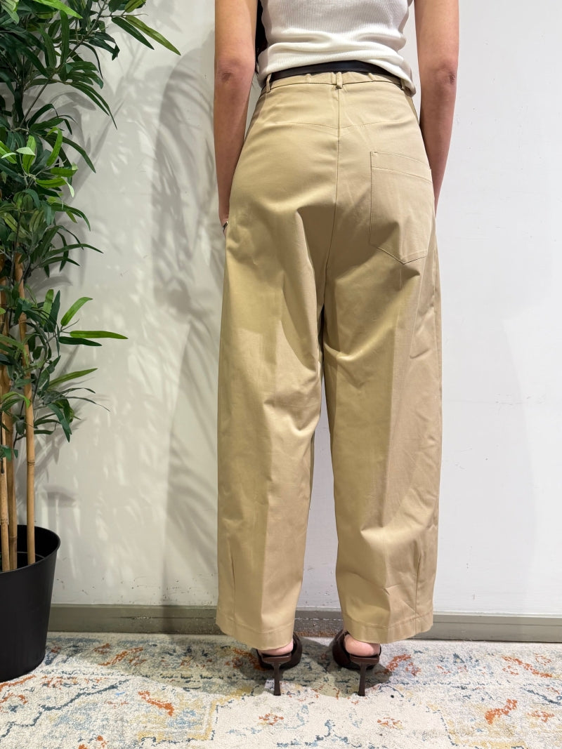 Kontatto - Pantalone baggy beige