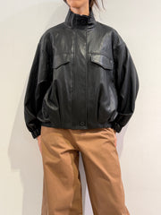 Le Streghe - Bomber ecopelle over nero