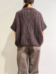 Souvenir - Maglia mohair con trecce moro