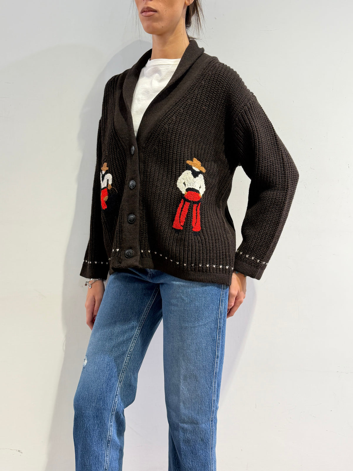 Vicolo - Cardigan cowboy moro