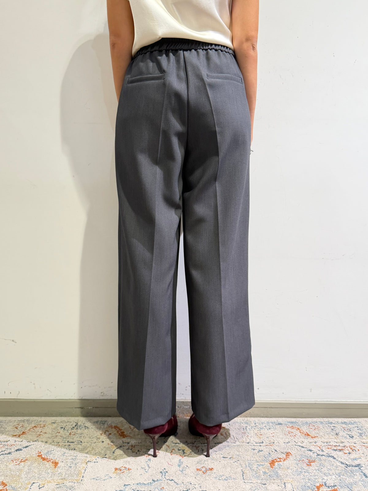 Motel - Pantalone gamba fritta grigio